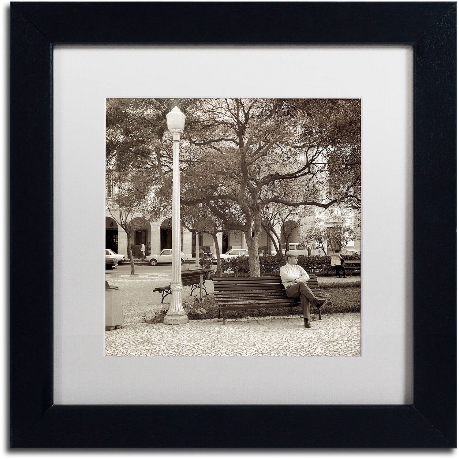 Trademark Fine Art "Faro I" Canvas Art by Alan Blaustein, White Matte, Black Frame