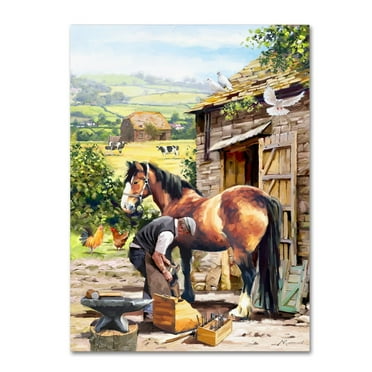 Trademark Fine Art 'Farrier' Canvas Art by The Macneil Studio