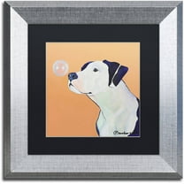 Trademark Fine Art "Fascination" Canvas Art by Pat Saunders-White, Black Matte, Silver Frame