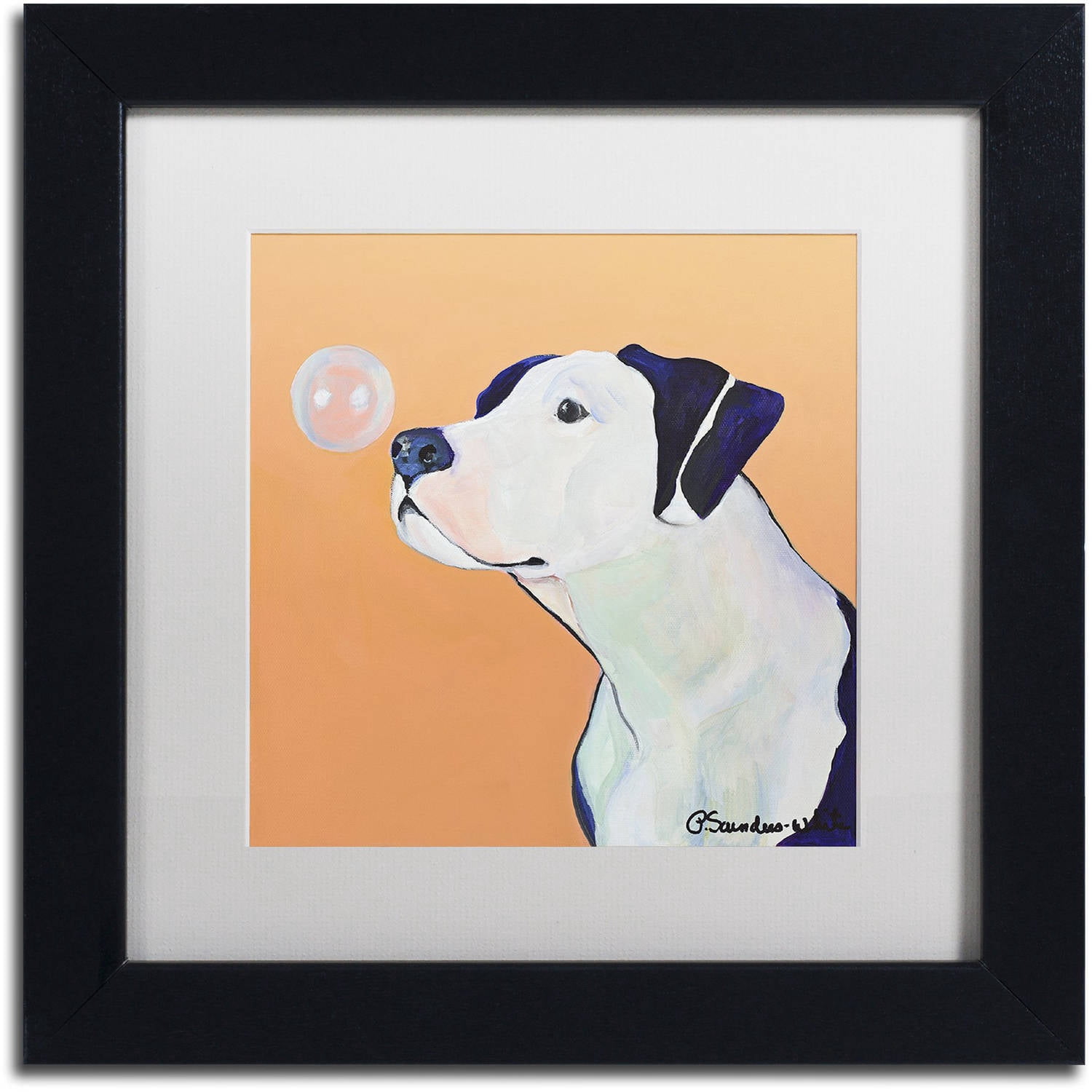 Trademark Fine Art "Fascination" Canvas Art by Pat Saunders-White, White Matte, Black Frame