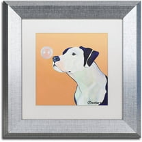 Trademark Fine Art "Fascination" Canvas Art by Pat Saunders-White, White Matte, Silver Frame