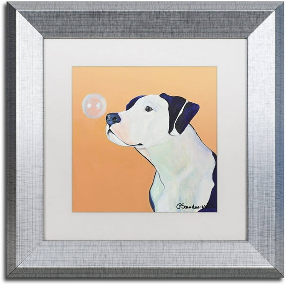 Trademark Fine Art "Fascination" Canvas Art by Pat Saunders-White, White Matte, Silver Frame
