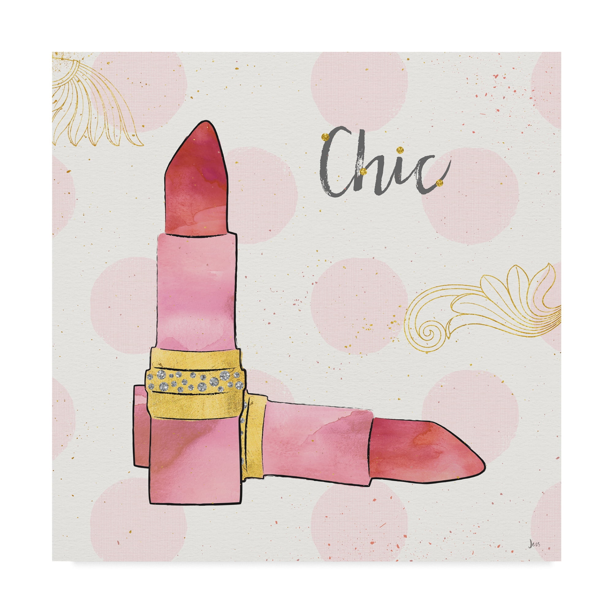 Trademark Fine Art 'Fashion Blooms III Pink' Canvas Art by Jess Aiken