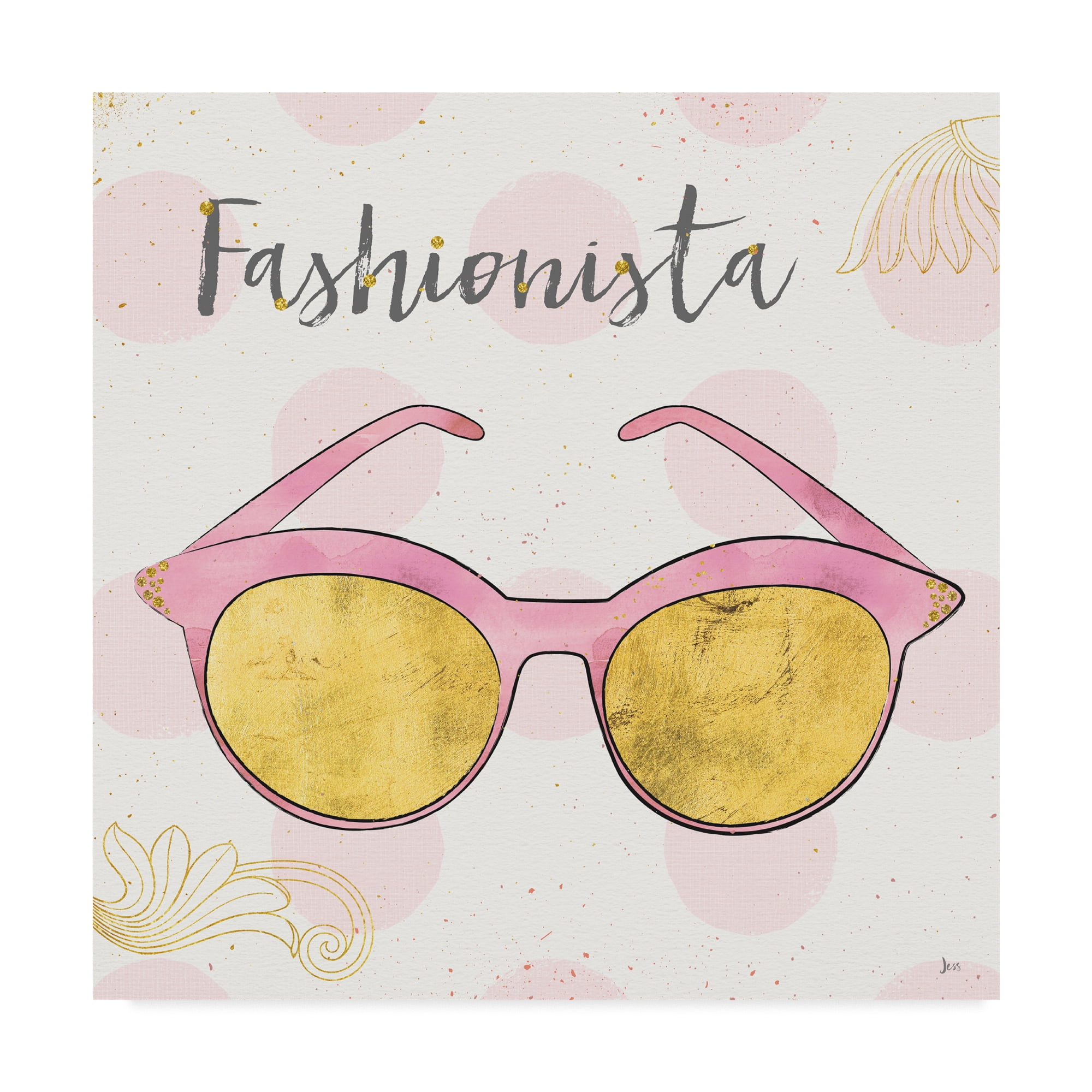 Trademark Fine Art 'Fashion Blooms IV Pink' Canvas Art by Jess Aiken