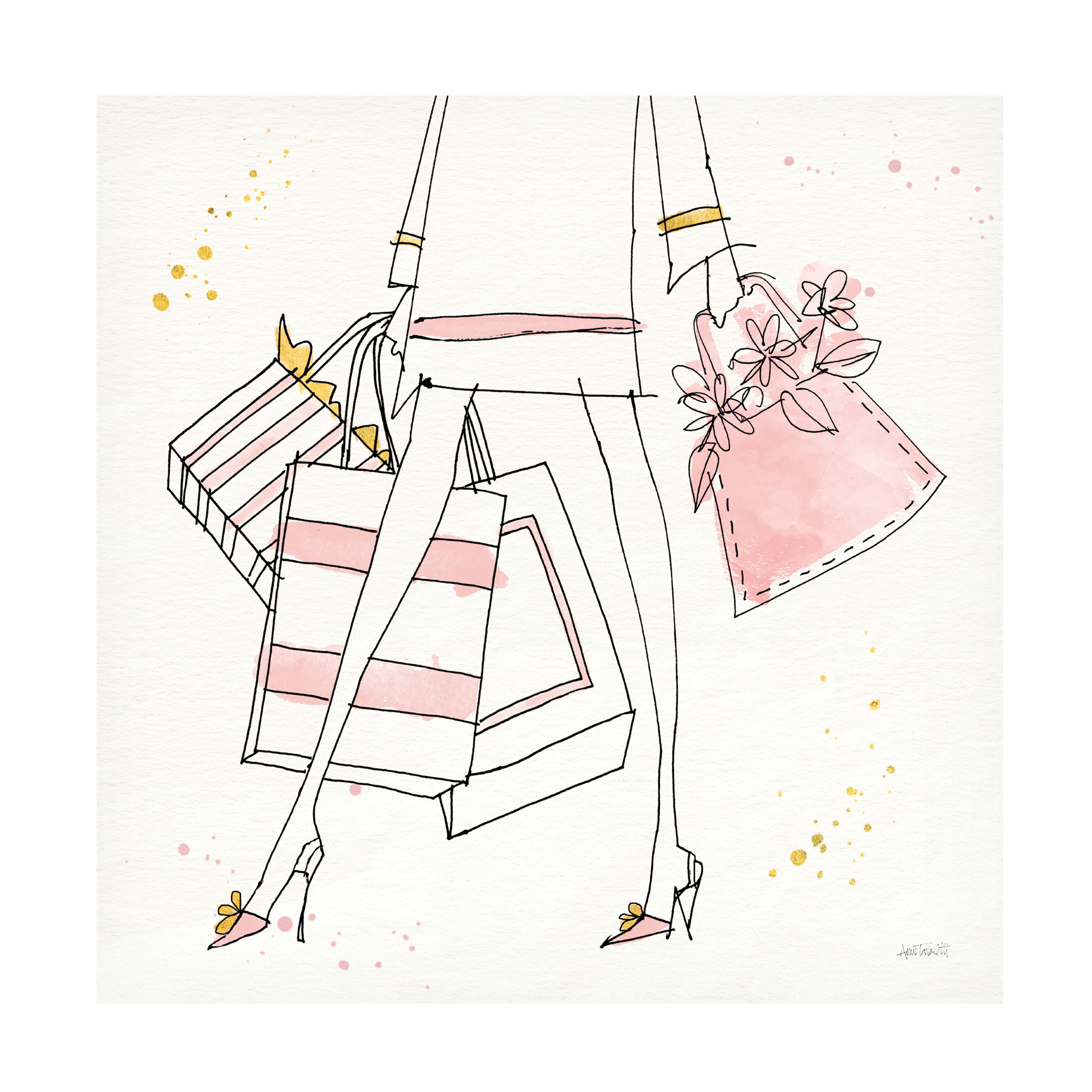 Trademark Fine Art 'Fashion Feet II' Canvas Art by Anne Tavoletti