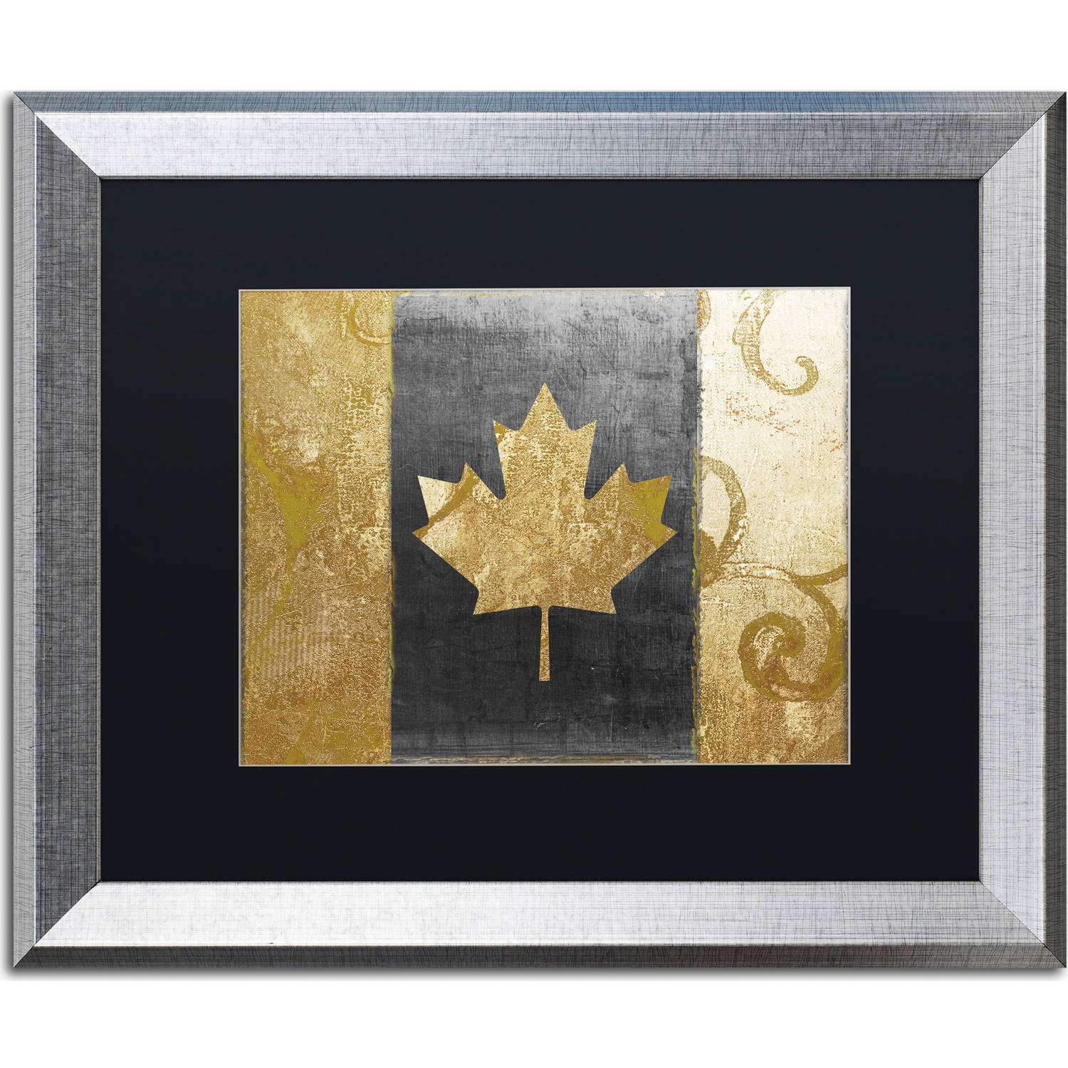 Trademark Fine Art "Fashion Flag I" Canvas Art by Color Bakery, Black Matte, Silver Frame