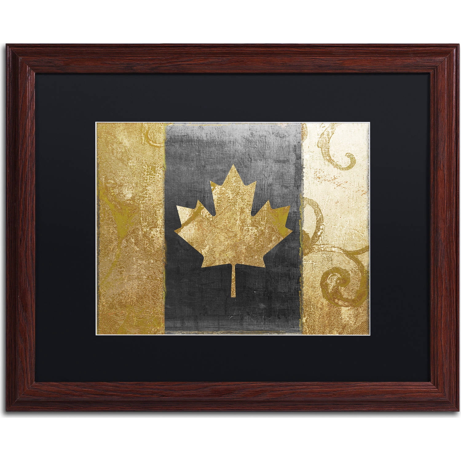 Trademark Fine Art "Fashion Flag I" Canvas Art by Color Bakery, Black Matte, Wood Frame