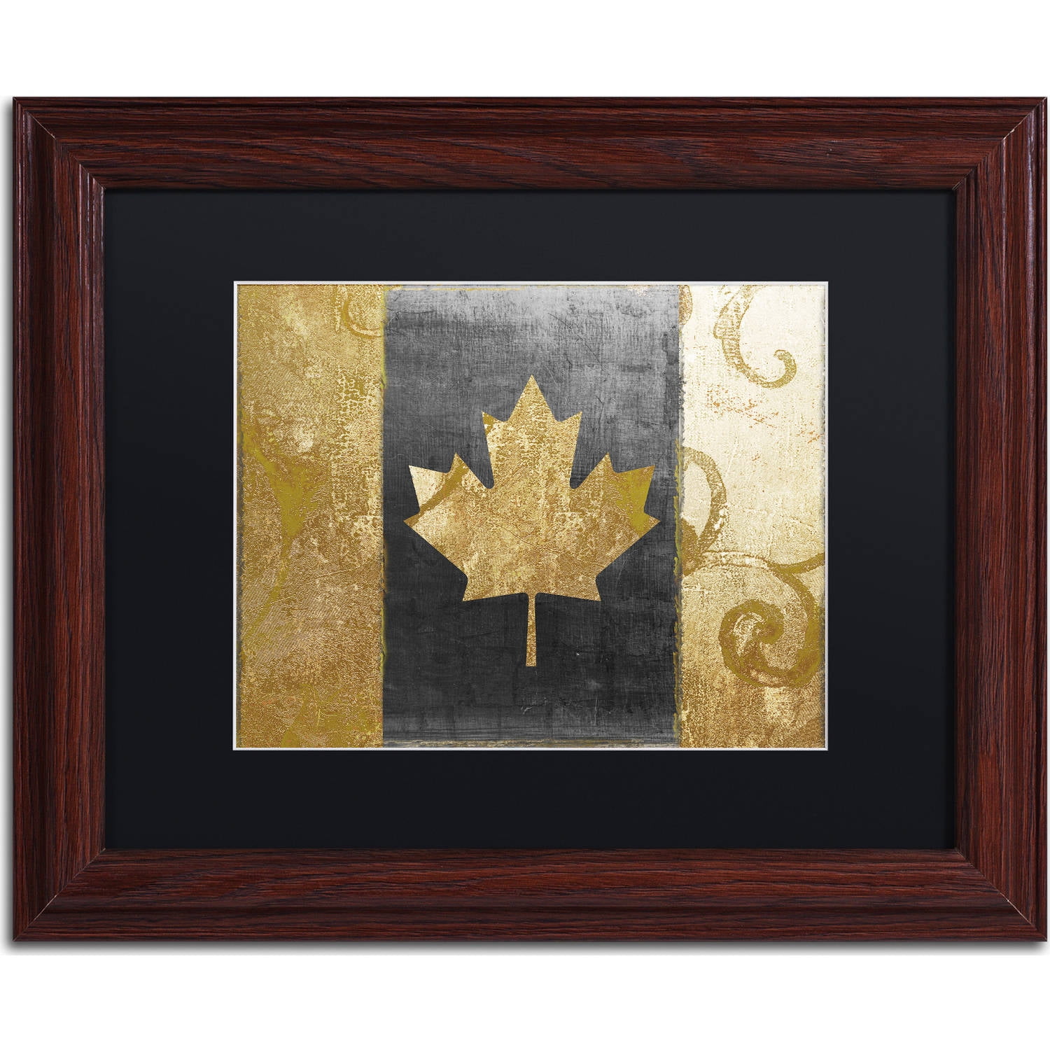 Trademark Fine Art "Fashion Flag I" Canvas Art by Color Bakery, Black Matte, Wood Frame