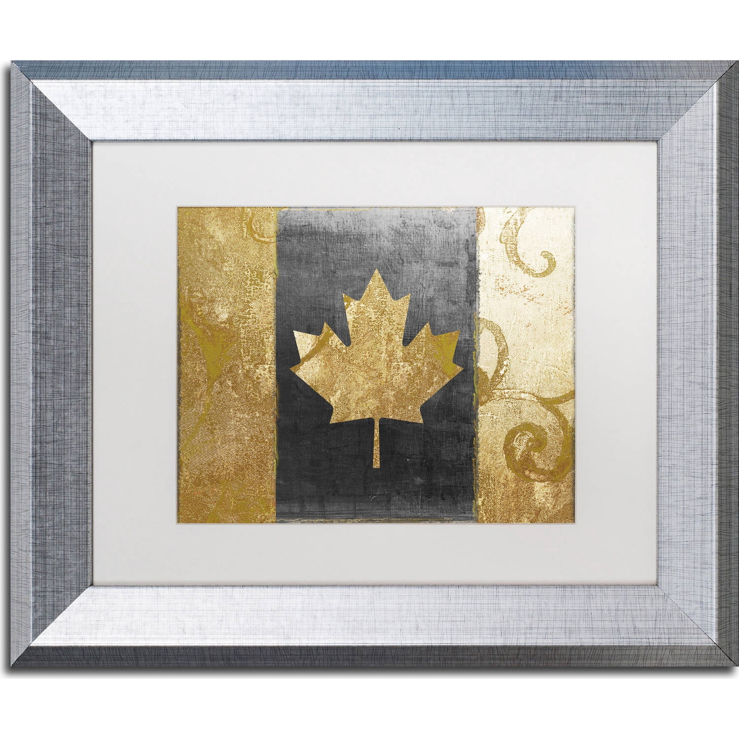 Trademark Fine Art "Fashion Flag I" Canvas Art by Color Bakery, White Matte, Silver Frame