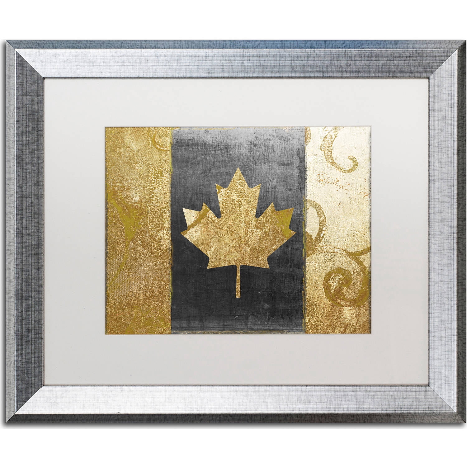 Trademark Fine Art "Fashion Flag I" Canvas Art by Color Bakery, White Matte, Silver Frame