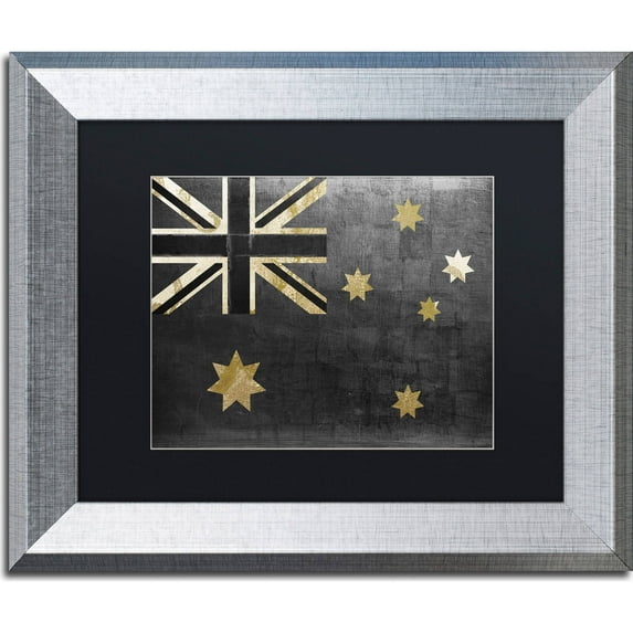 Trademark Fine Art "Fashion Flag III" Canvas Art by Color Bakery, Black Matte, Silver Frame