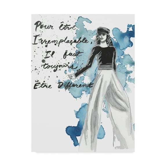 Trademark Fine Art 'Fashion Quote Illustrations IV' Canvas Art by Naomi McCavitt