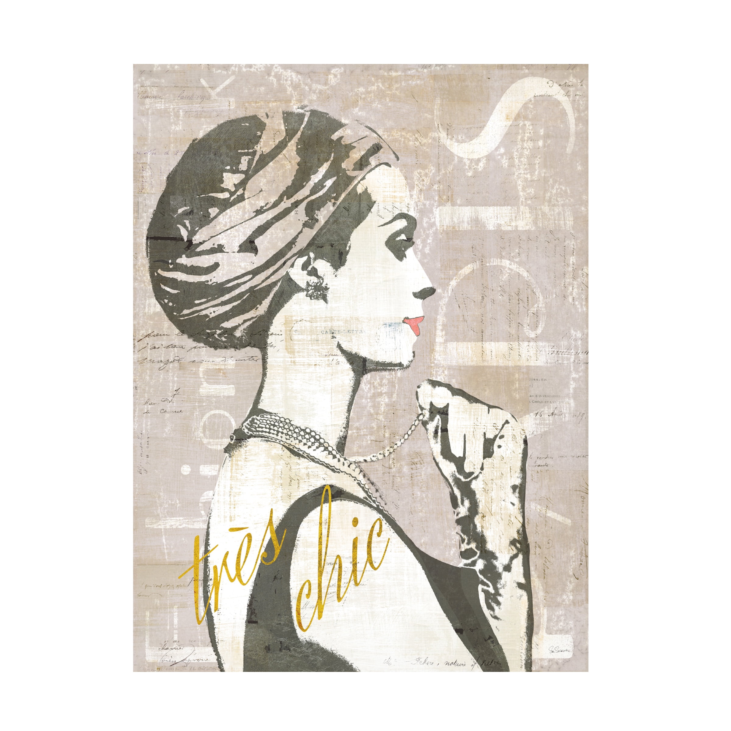 Trademark Fine Art 'Fashion Week Paris Screenprint III' Canvas Art by Sue Schlabach
