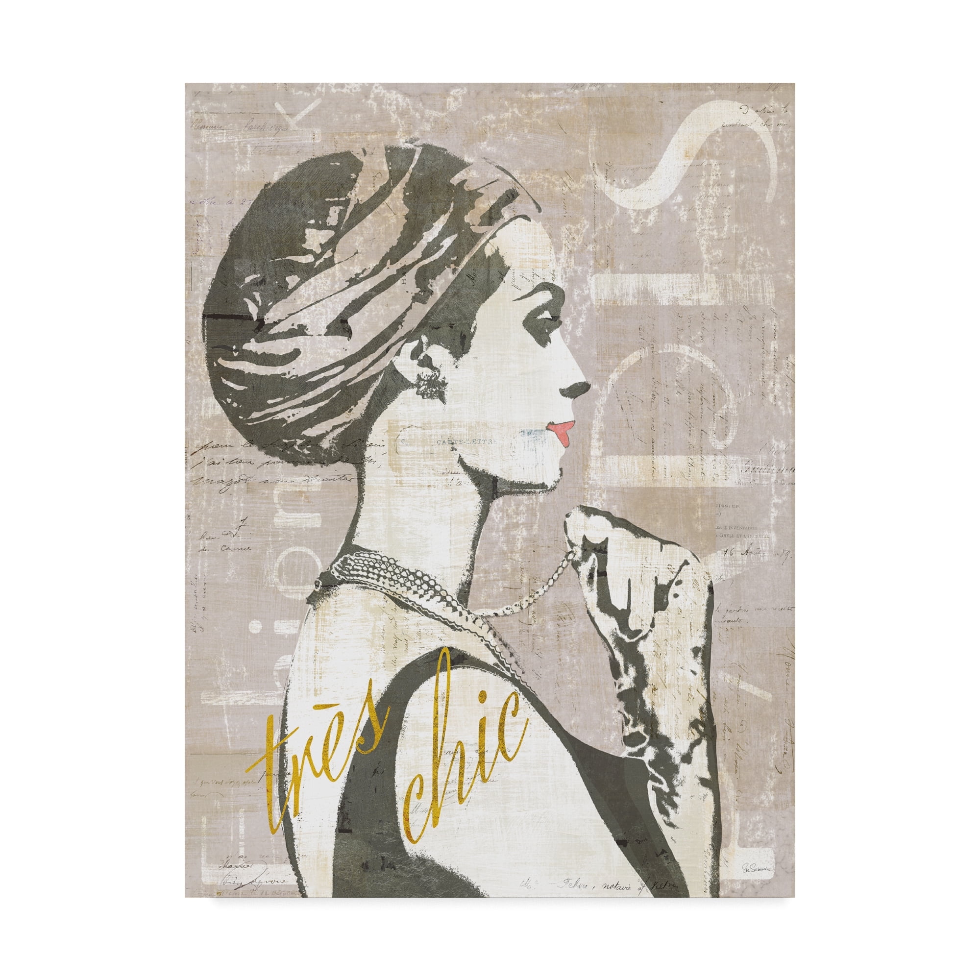 Trademark Fine Art 'Fashion Week Paris Screenprint III' Canvas Art by Sue Schlabach