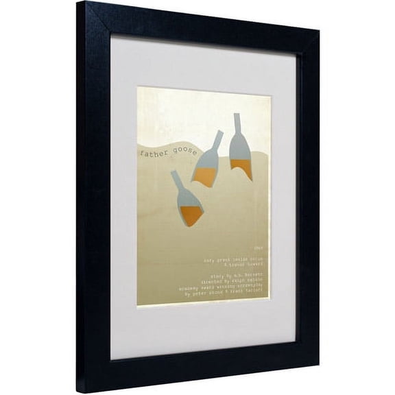 Trademark Fine Art "Father Goose" Matted Framed Canvas Art by Megan Romo