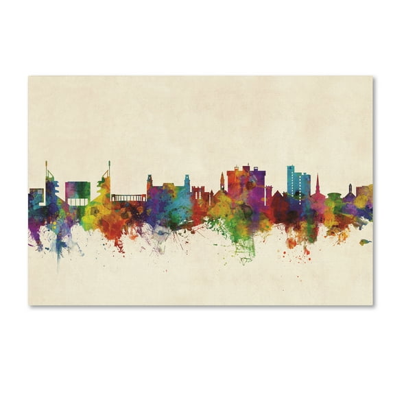Trademark Fine Art 'Fayetteville Arkansas Skyline' Canvas Art by Michael Tompsett