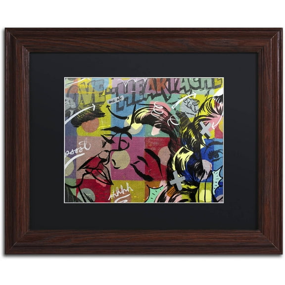 Trademark Fine Art "Fearless Heartache" Canvas Art by Dan Monteavaro Black Matte, Wood Frame