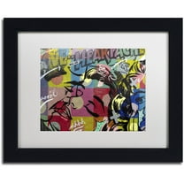 Trademark Fine Art "Fearless Heartache" Canvas Art by Dan Monteavaro White Matte, Black Frame
