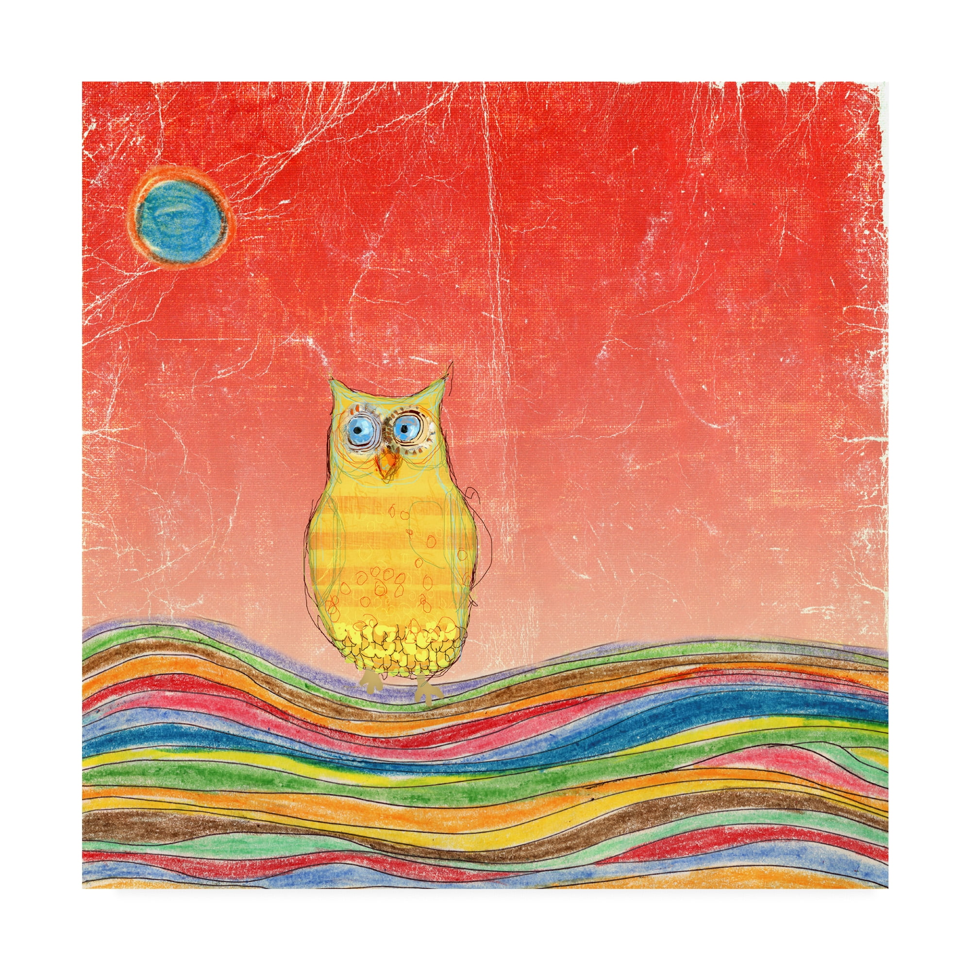 Trademark Fine Art 'Feathers, Dots And Stripes VI Childrens Art' Canvas Art by Ingrid Blixt