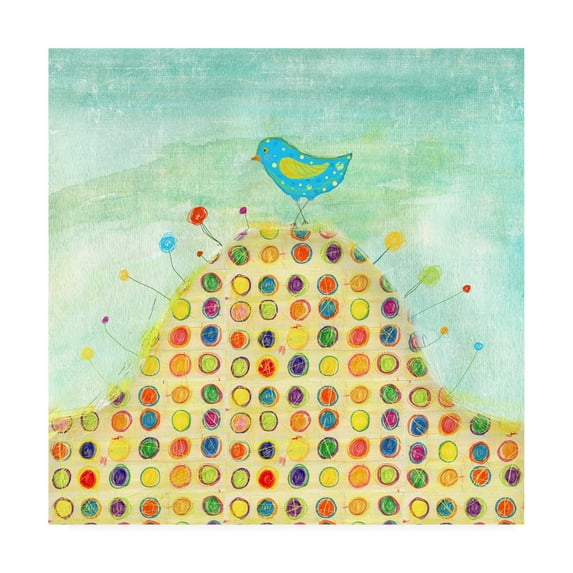 Trademark Fine Art 'Feathers, Dots And Stripes XIII Childrens Art' Canvas Art by Ingrid Blixt