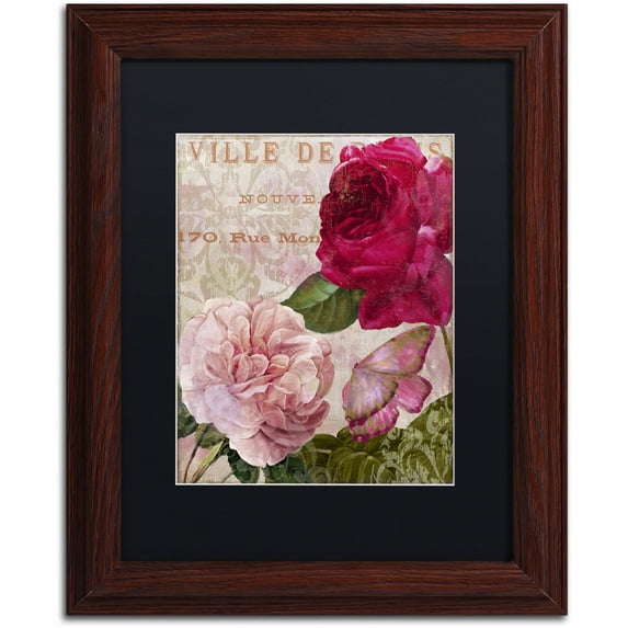Trademark Fine Art "February" Canvas Art by Color Bakery Black Matte, Wood Frame