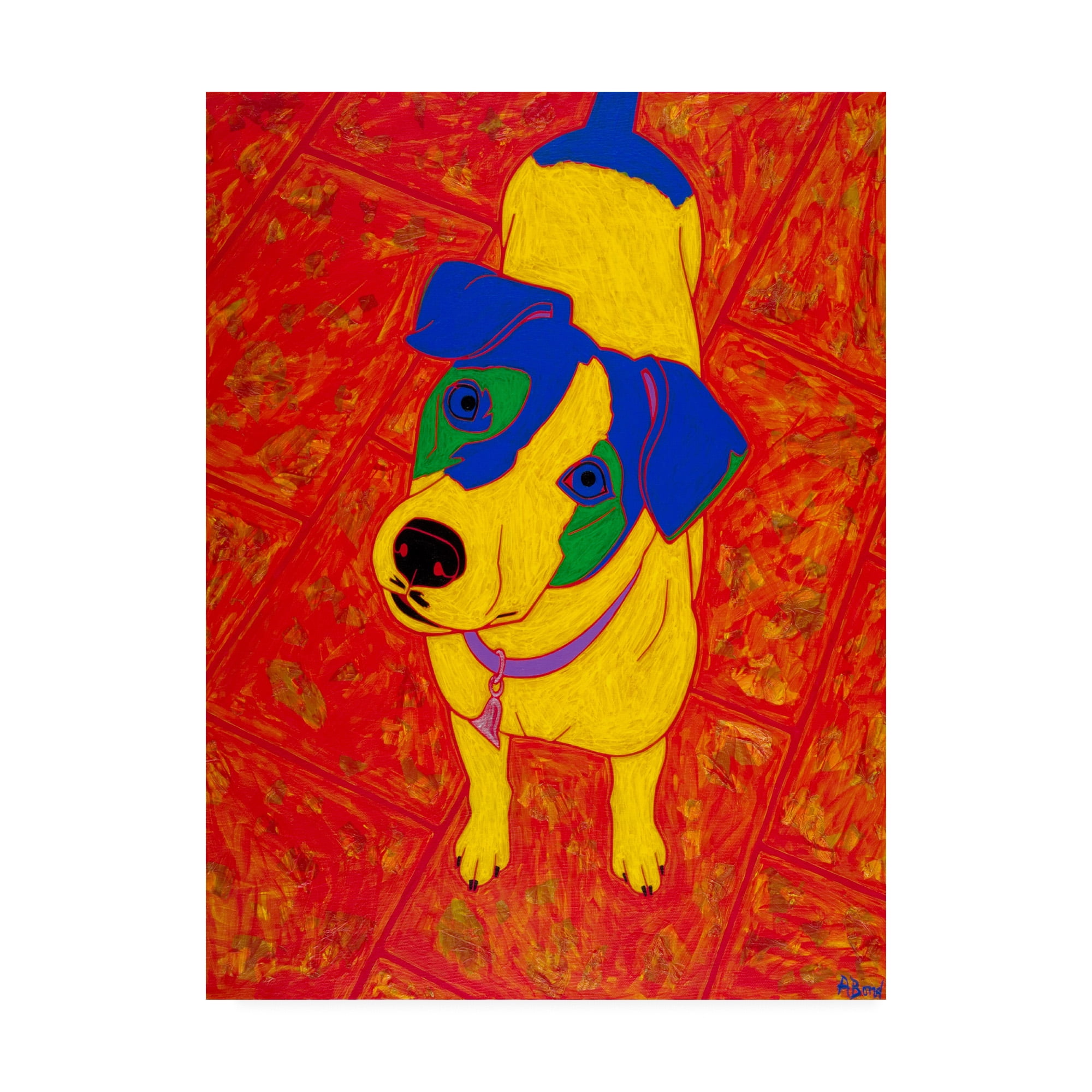 Trademark Fine Art 'Feisty Jack Russell' Canvas Art by Angela Bon