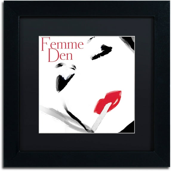Trademark Fine Art "Femme Den I" Canvas Art by Color Bakery Black Matte, Black Frame