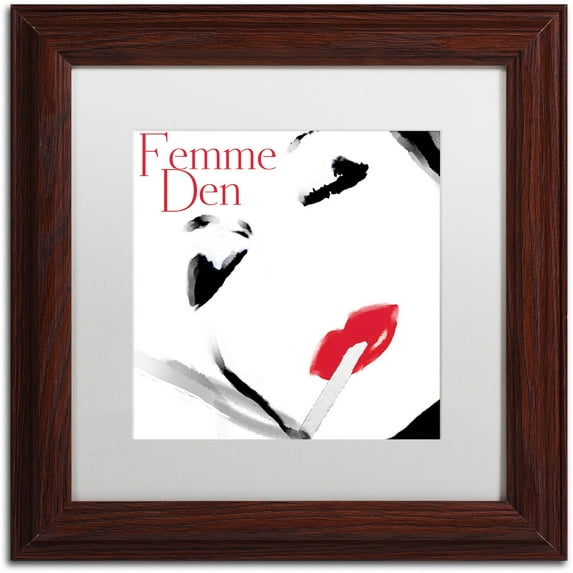 Trademark Fine Art "Femme Den I" Canvas Art by Color Bakery White Matte, Wood Frame
