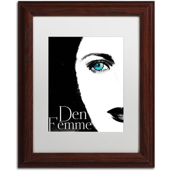 Trademark Fine Art "Femme Den II" Canvas Art by Color Bakery White Matte, Wood Frame