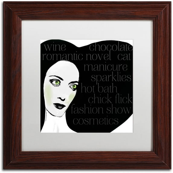Trademark Fine Art "Femme Den III" Canvas Art by Color Bakery White Matte, Wood Frame