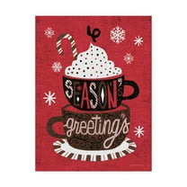 Trademark Fine Art 'Festive Holiday Cocoa Seasons Greetings' Canvas Art by Michael Mullan