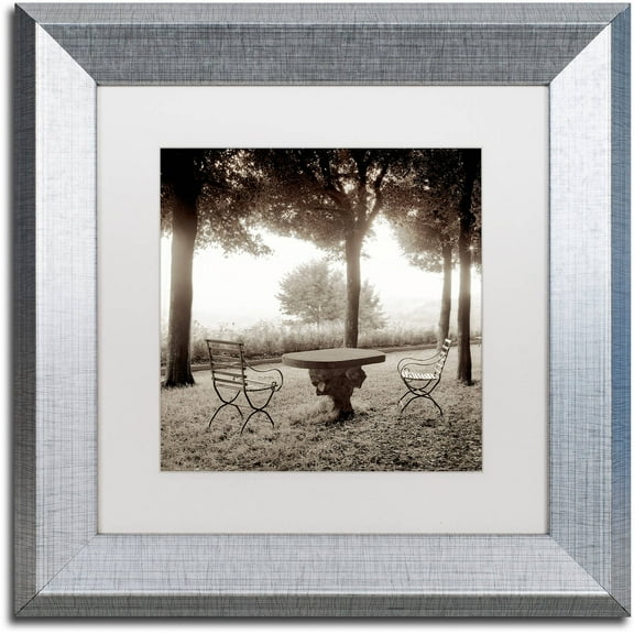 Trademark Fine Art "Fiesloe Giardini I" Canvas Art by Alan Blaustein, White Matte, Silver Frame