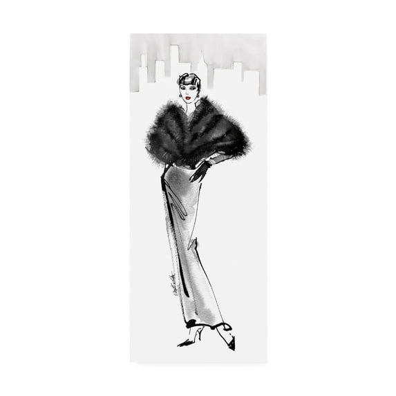 Trademark Fine Art 'Fifties Fashion I with Red' Canvas Art by Anne Tavoletti