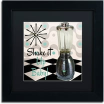 Trademark Fine Art "Fifties Kitchen IV" Canvas Art by Color Bakery Black Matte, Black Frame