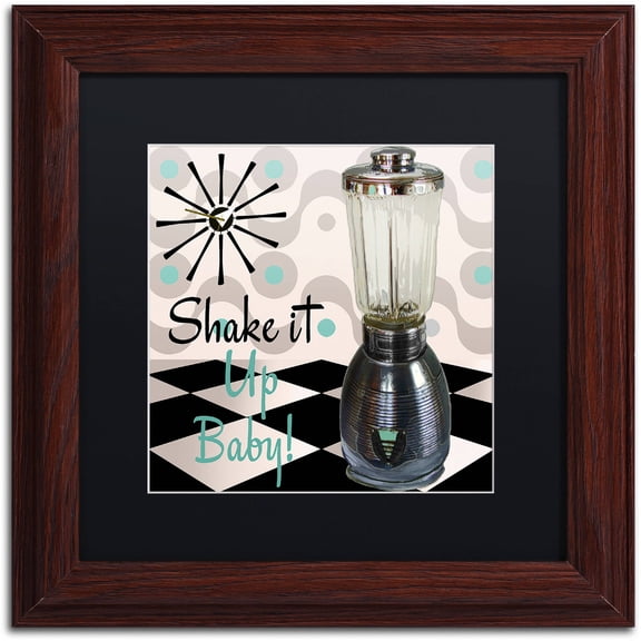 Trademark Fine Art "Fifties Kitchen IV" Canvas Art by Color Bakery Black Matte, Wood Frame