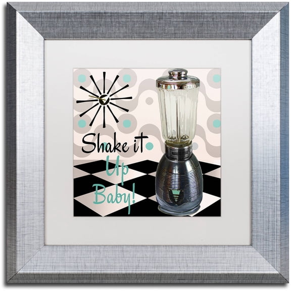 Trademark Fine Art "Fifties Kitchen IV" Canvas Art by Color Bakery White Matte, Silver Frame