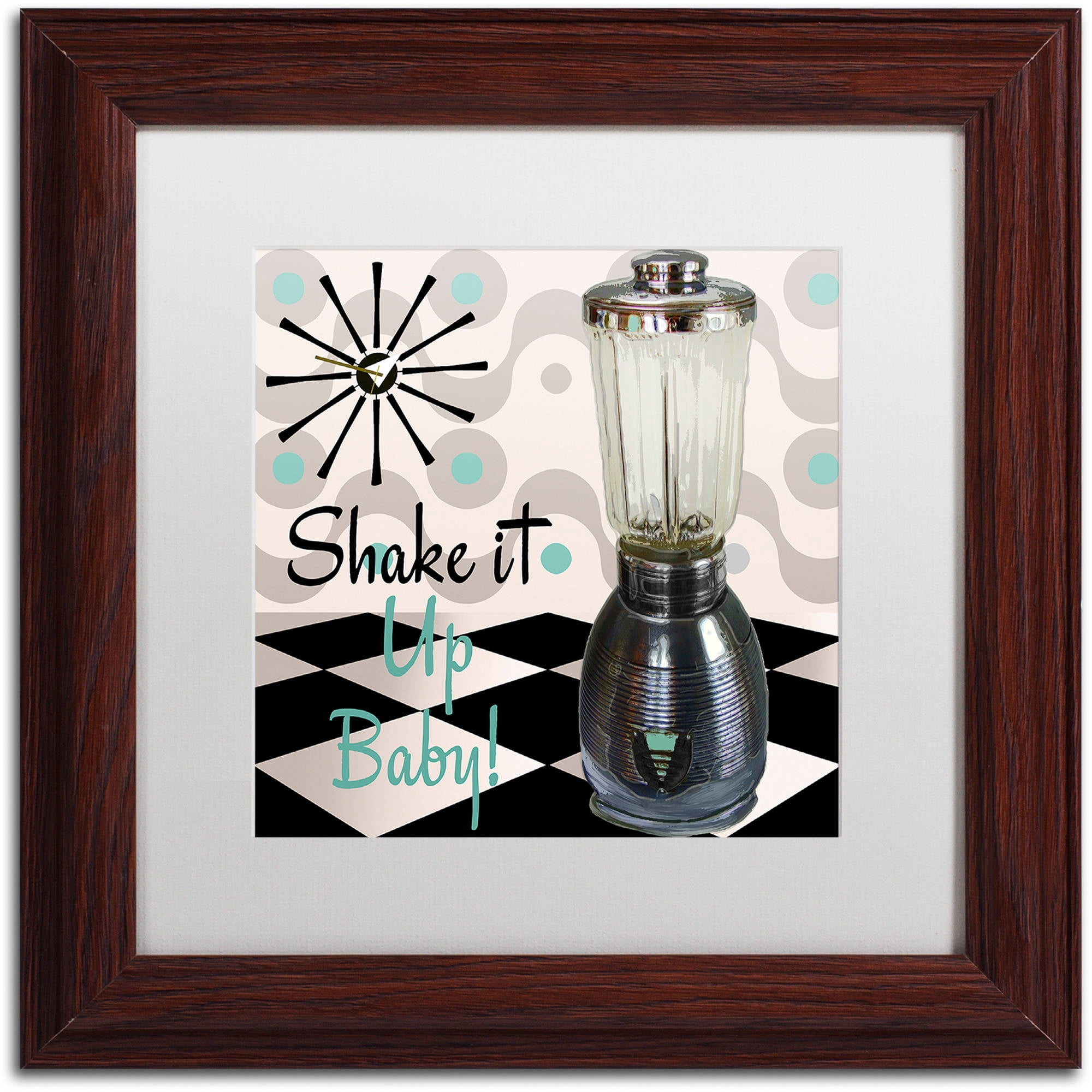 Trademark Fine Art "Fifties Kitchen IV" Canvas Art by Color Bakery White Matte, Wood Frame