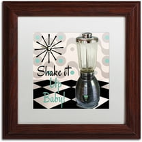 Trademark Fine Art "Fifties Kitchen IV" Canvas Art by Color Bakery White Matte, Wood Frame