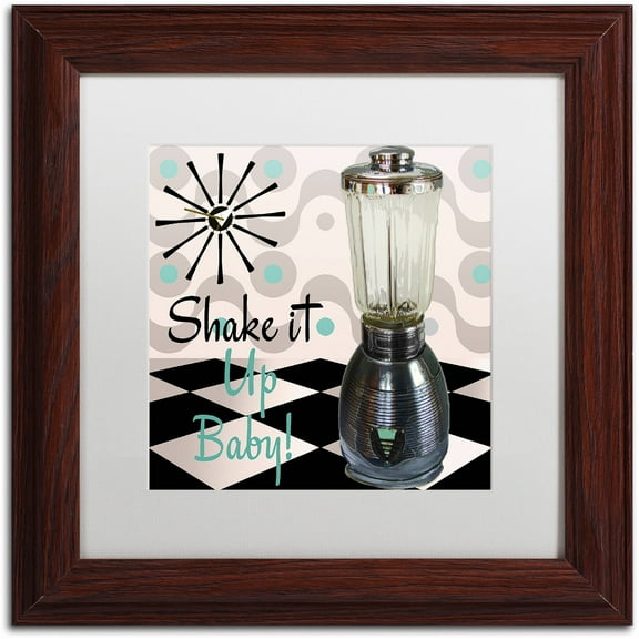 Trademark Fine Art "Fifties Kitchen IV" Canvas Art by Color Bakery White Matte, Wood Frame