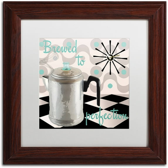 Trademark Fine Art "Fifties Kitchen V" Canvas Art by Color Bakery White Matte, Wood Frame