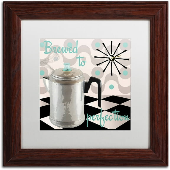 Trademark Fine Art "Fifties Kitchen V" Canvas Art by Color Bakery White Matte, Wood Frame