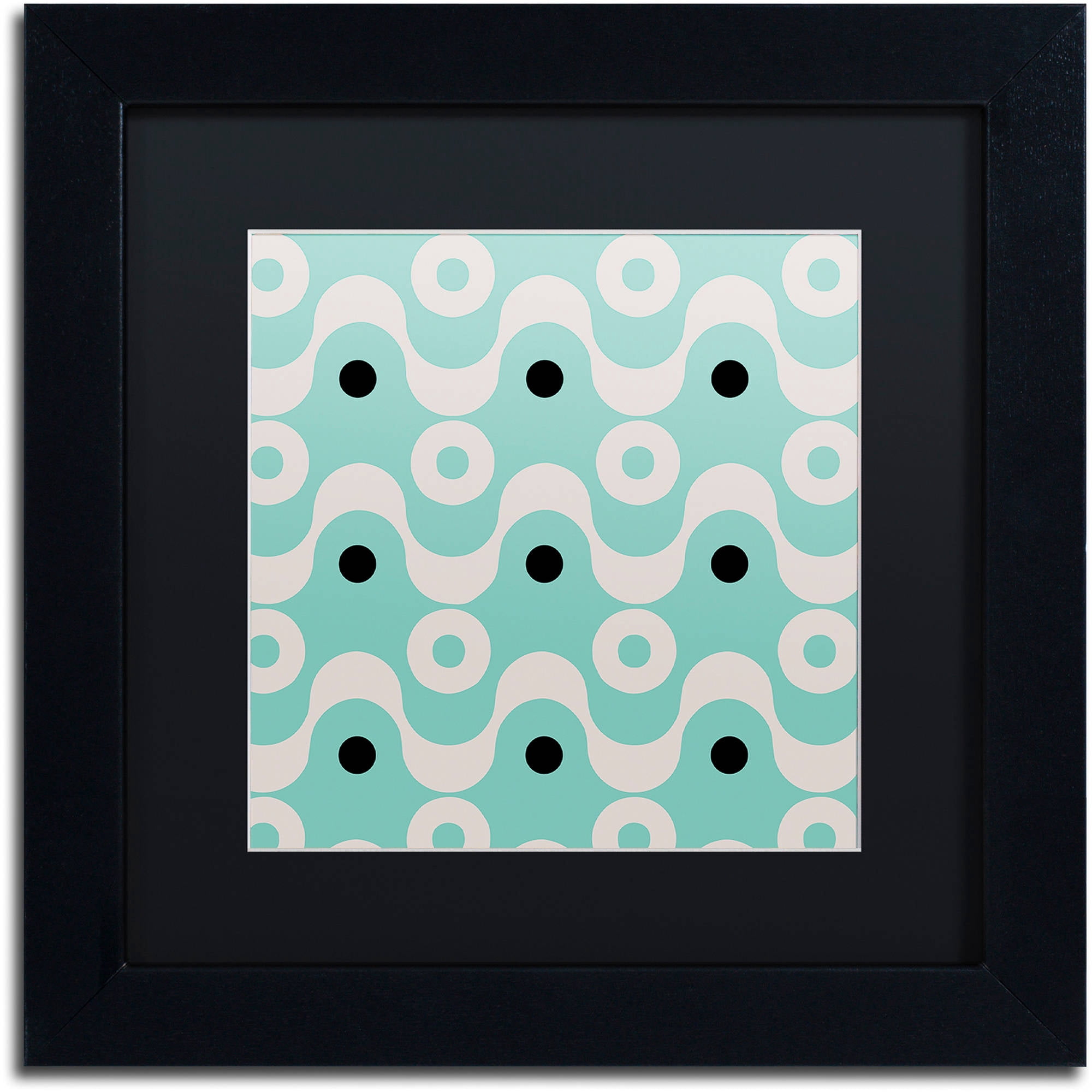 Trademark Fine Art "Fifties Patterns II" Canvas Art by Color Bakery Black Matte, Black Frame