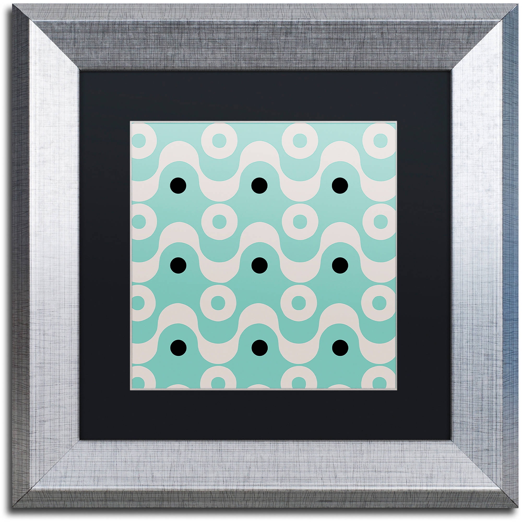 Trademark Fine Art "Fifties Patterns II" Canvas Art by Color Bakery Black Matte, Silver Frame