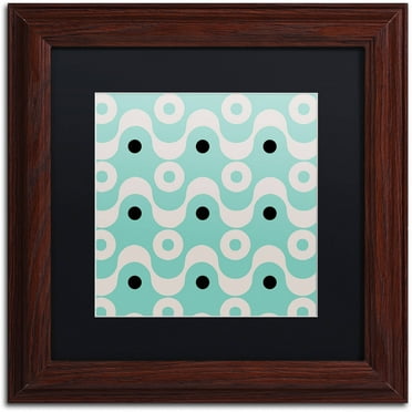 Trademark Fine Art "Fifties Patterns II" Canvas Art by Color Bakery Black Matte, Wood Frame