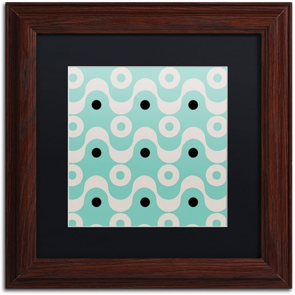 Trademark Fine Art "Fifties Patterns II" Canvas Art by Color Bakery Black Matte, Wood Frame