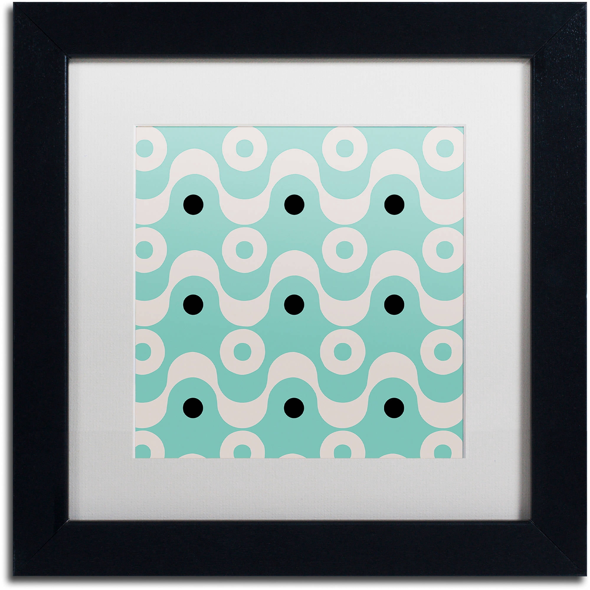 Trademark Fine Art "Fifties Patterns II" Canvas Art by Color Bakery White Matte, Black Frame