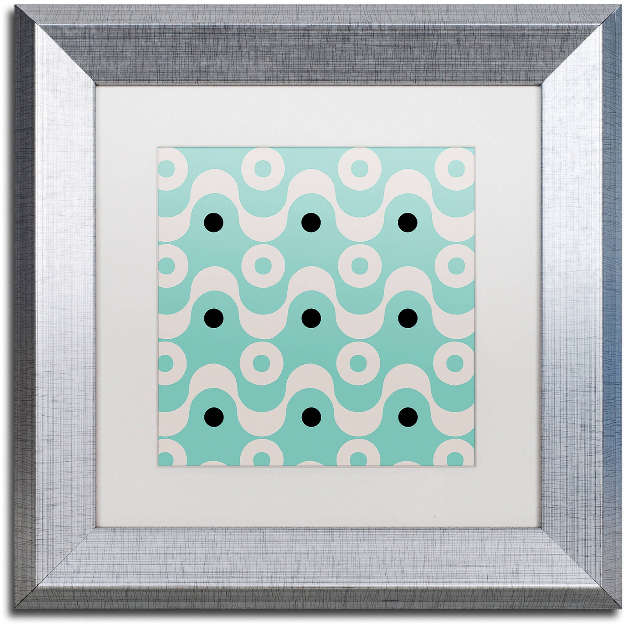 Trademark Fine Art "Fifties Patterns II" Canvas Art by Color Bakery White Matte, Silver Frame