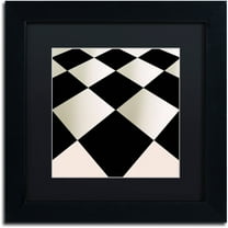 Trademark Fine Art "Fifties Patterns V" Canvas Art by Color Bakery Black Matte, Black Frame