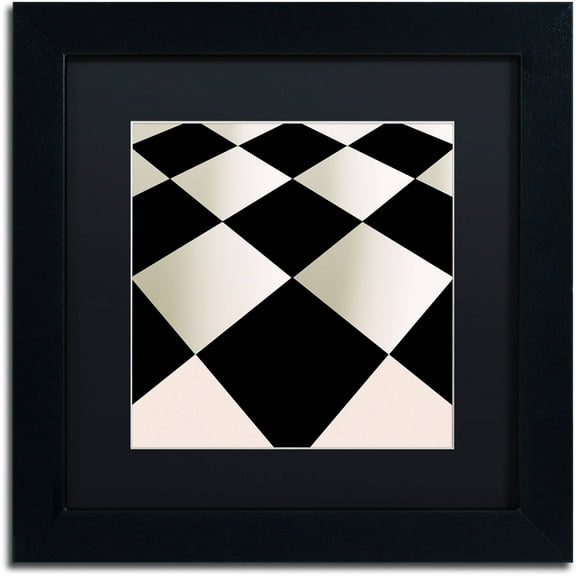 Trademark Fine Art "Fifties Patterns V" Canvas Art by Color Bakery Black Matte, Black Frame