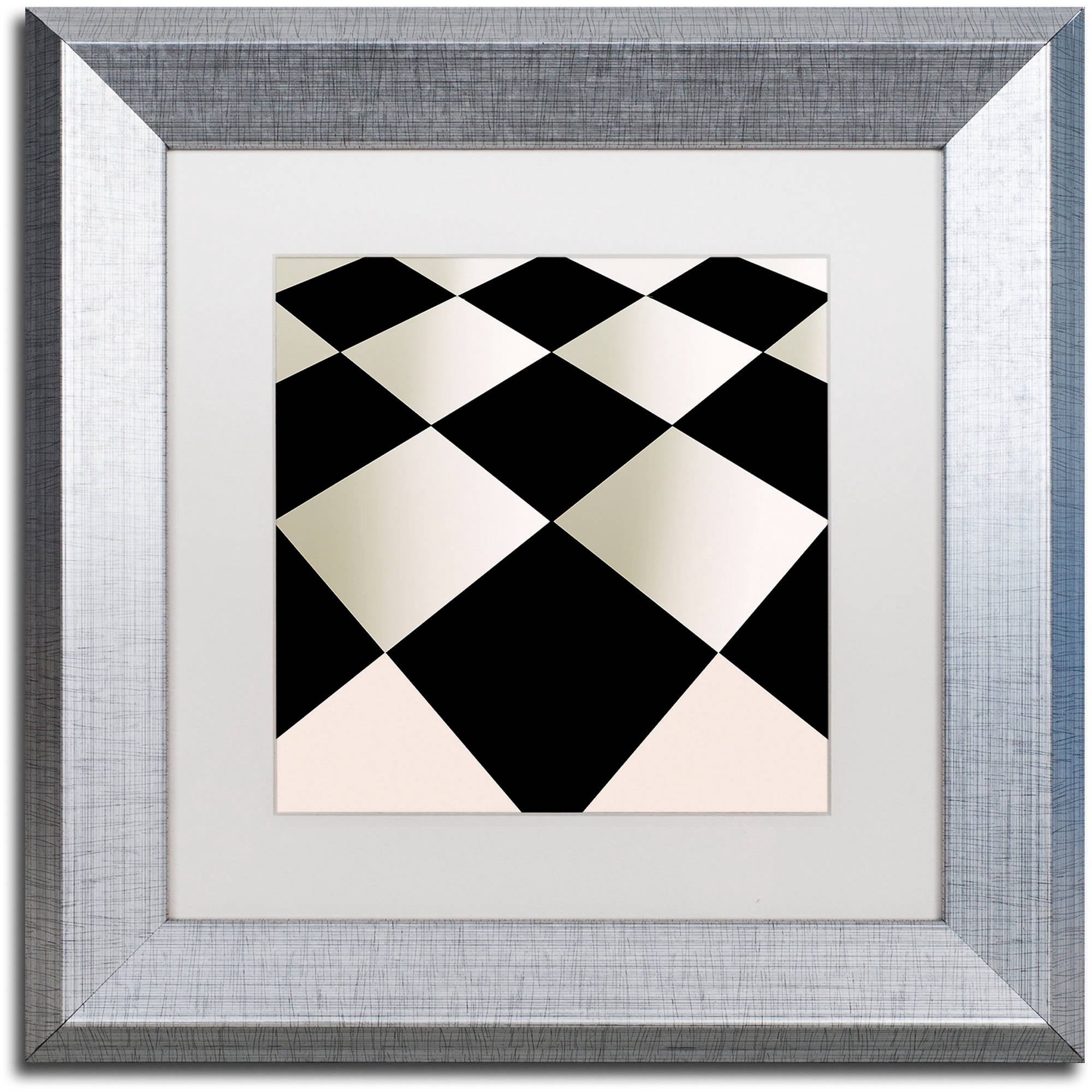 Trademark Fine Art "Fifties Patterns V" Canvas Art by Color Bakery White Matte, Silver Frame